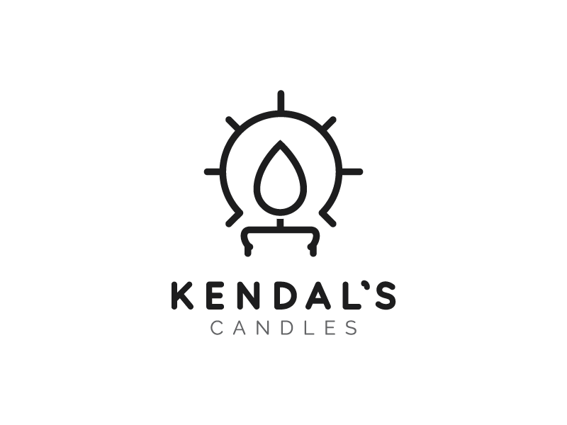 Candle Logo - Kendal's Candles - Logo by Paul Beveridge | Dribbble | Dribbble