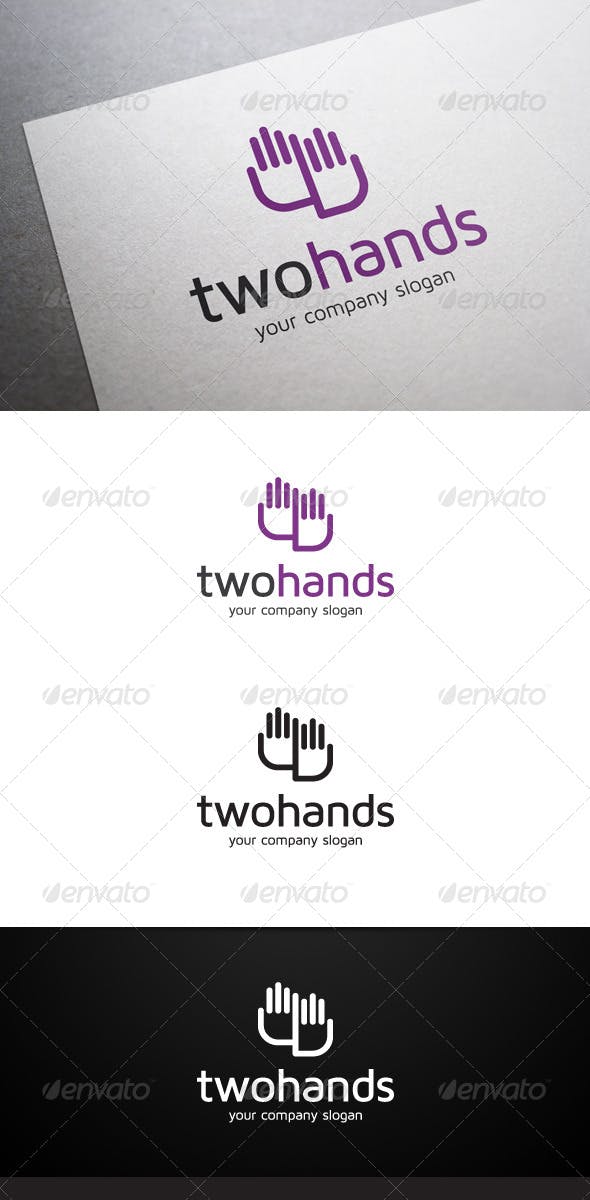 Two Hands Logo - Two Hands Logo by flatos | GraphicRiver