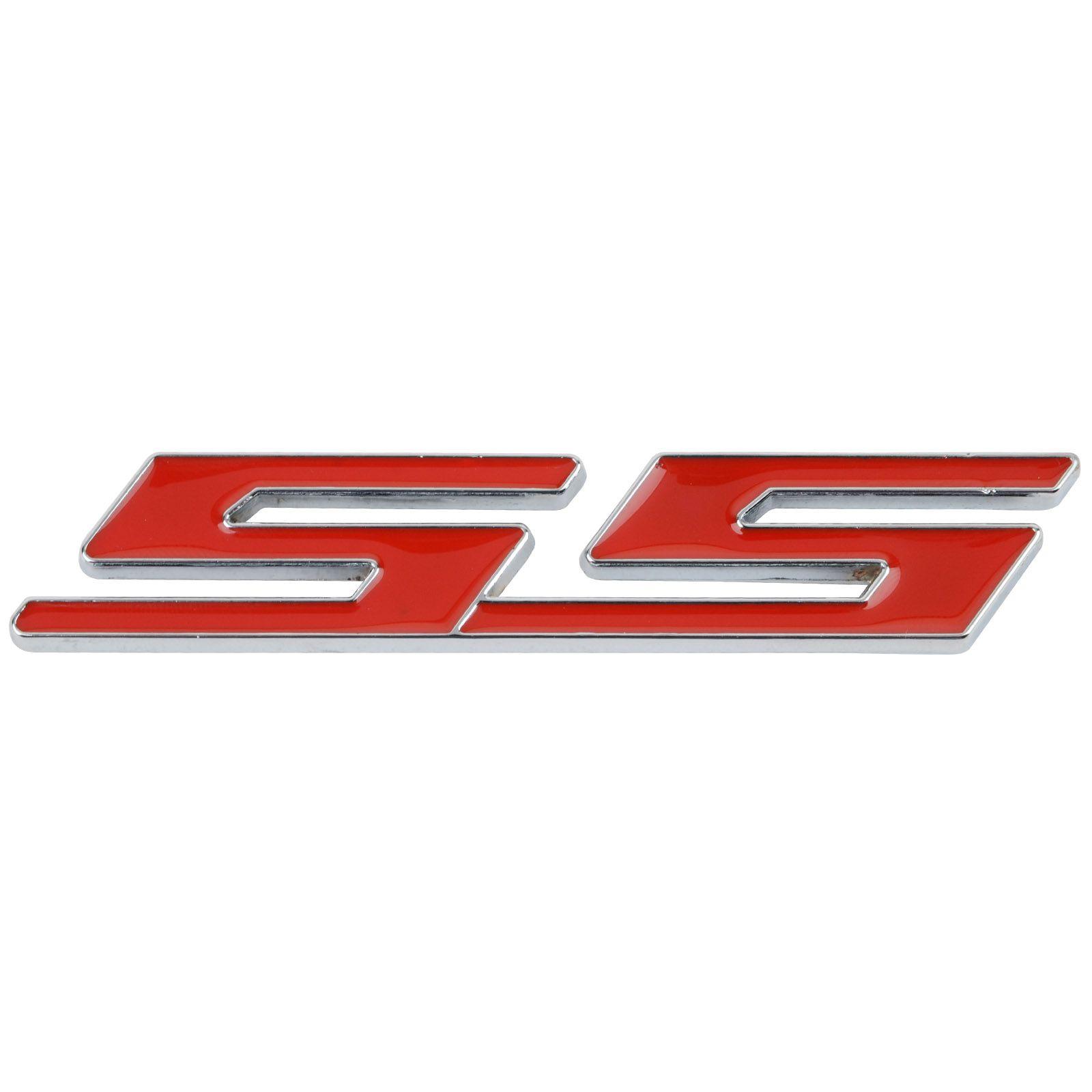 Chevrolet Logo - New Style Red Car 3D Metal SS Logo Emblem Badge Decal Sticker