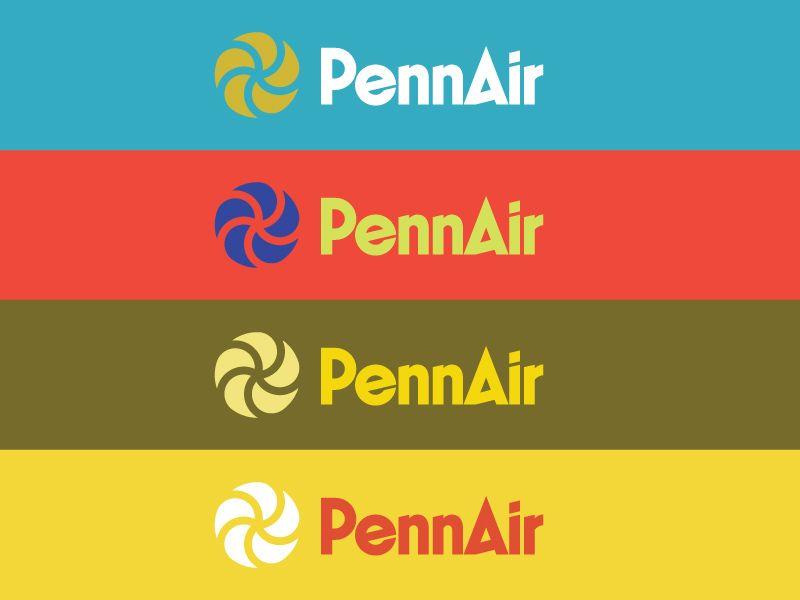 Blue Orange Red Airline Logo - PennAir airline logo