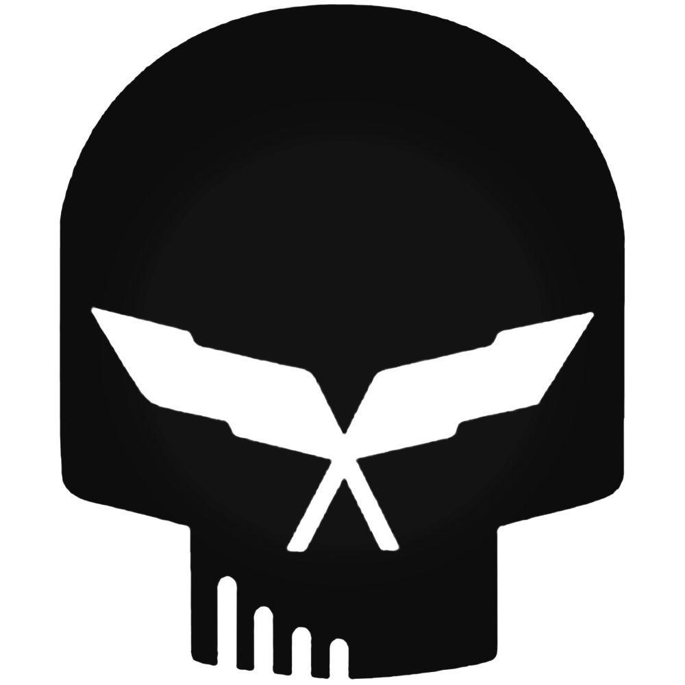 Corvette Skull Logo - Corvette Jake Skull Decal Sticker