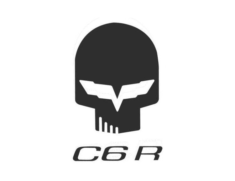 Corvette Skull Logo - C6 Corvette 2005-2013 C6R Jake Skull Decals | Corvette Mods
