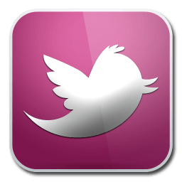 Purple Twitter Logo - Twitter Icon. Purple Glossy Social Iconet