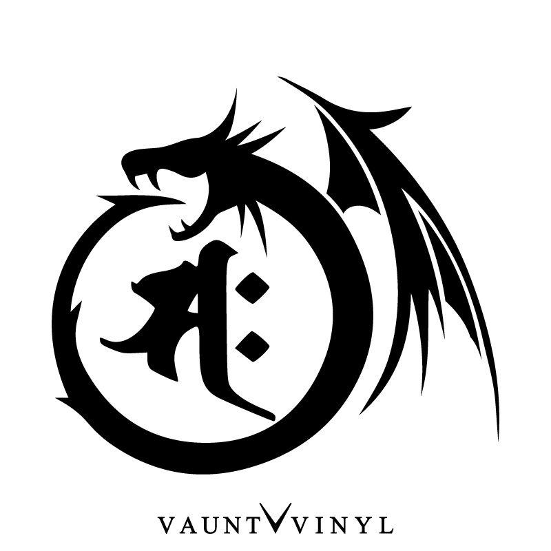 Dragon in Circle Logo - VAUNT VINYL sticker store: Sanskrit characters Ouroboros cutting ...