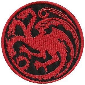 Dragon in Circle Logo - Targaryen Dragon - Game of Thrones Logo Embroidered Iron-on patch 3 ...