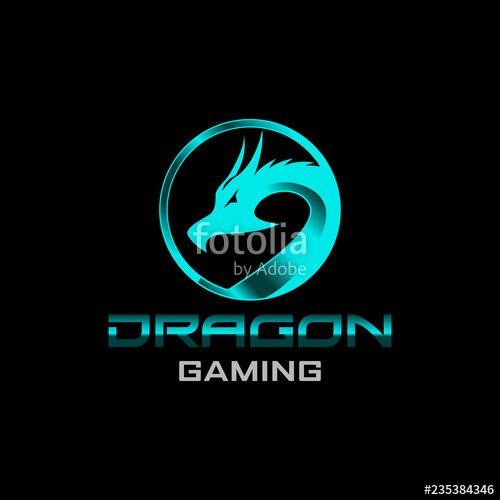 Dragon in Circle Logo - Dragon circle gaming logo design