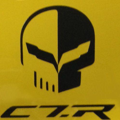 Corvette Skull Logo - C7 Stingray Corvette Jake Racing Skull Vinyl Decal - GScreations