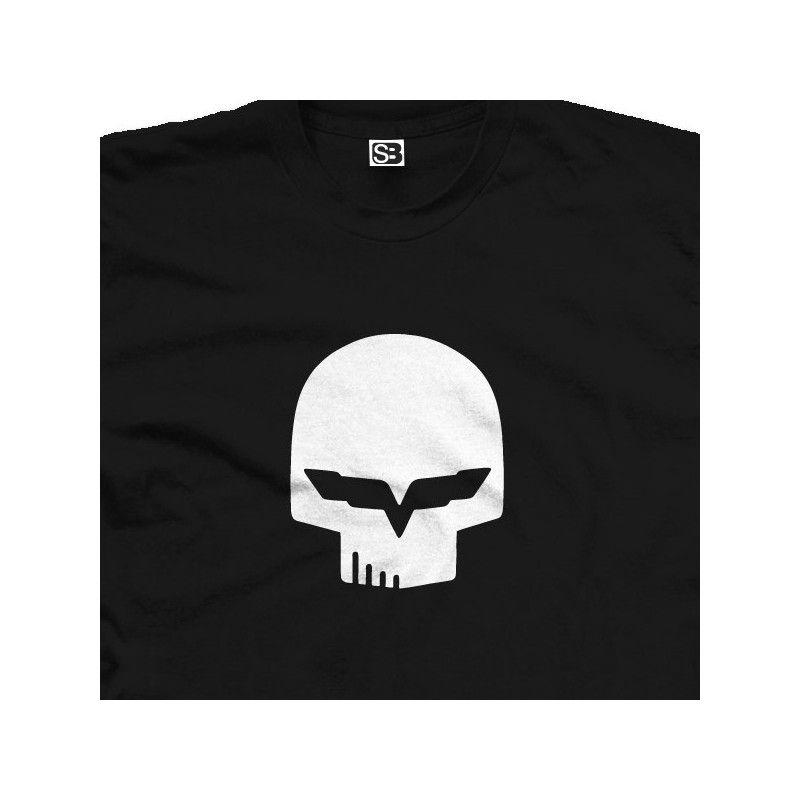 Corvette Skull Logo - Corvette Racing Skull T Shirt