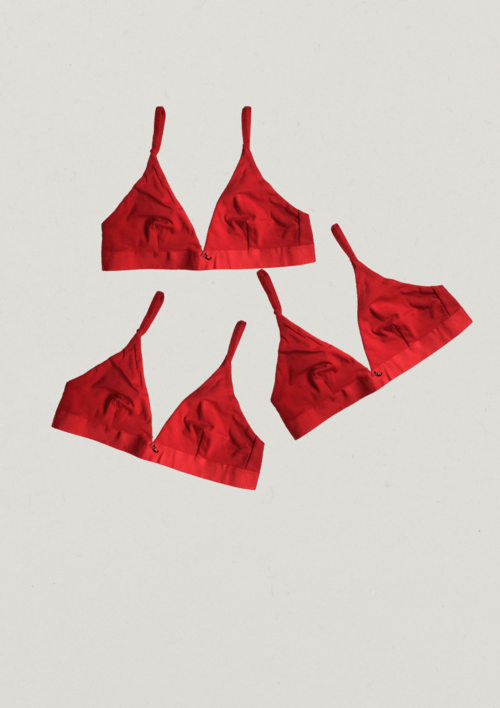 3 Piece Red Triangle Logo - Red Triangle Bra 3 Pack