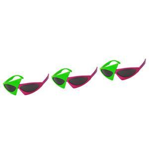 3 Piece Red Triangle Logo - 3 Pieces Novelty Roy Purdy Glasses Red Green Triangle Cocktail ...