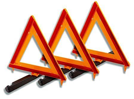 3 Piece Red Triangle Logo - ORION SAFETY PRODUCTS - Roadside Safety Triangle Kit, Orange, 3-Pc ...