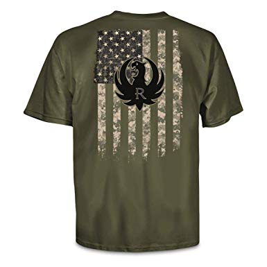 Camo Ruger Logo - Amazon.com: Ruger Men's Military Camo Logo Tee Shirt, Military Green ...