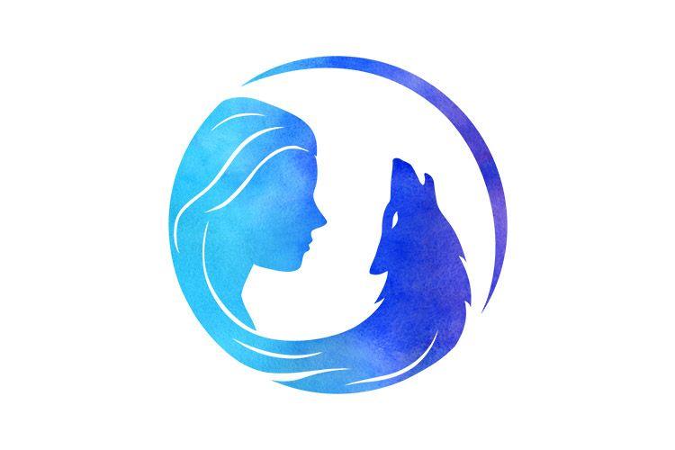 Blue Woman Logo - Wild Moon Spirit logo design | Nela Dunato Art & Design
