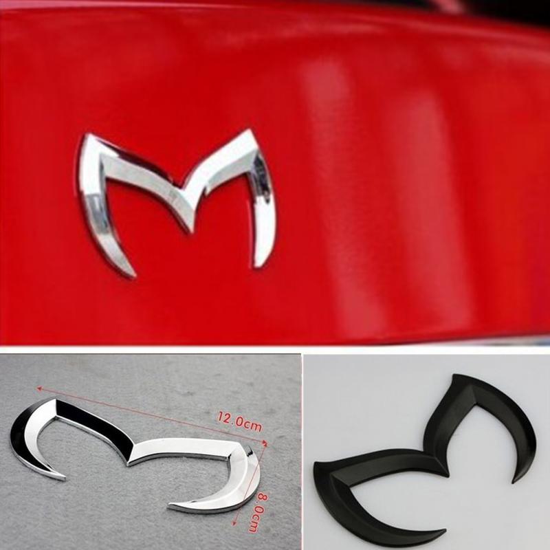 Red Black and Gold Bat Logo - Chrome Metal Black Red Silver Gold For Mazda M Bat Car Stickers ...