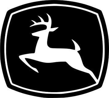 Jphn Deere Logo - JOHN DEERE Logo CHROME Decal 5 X 4.5 MIRRORED VINTAGE