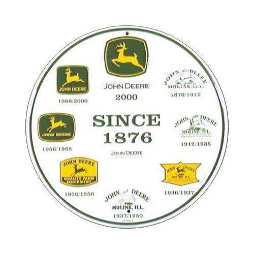 Jphn Deere Logo - John Deere Logo | Amazon.com: John Deere Logo History Metal Circle ...