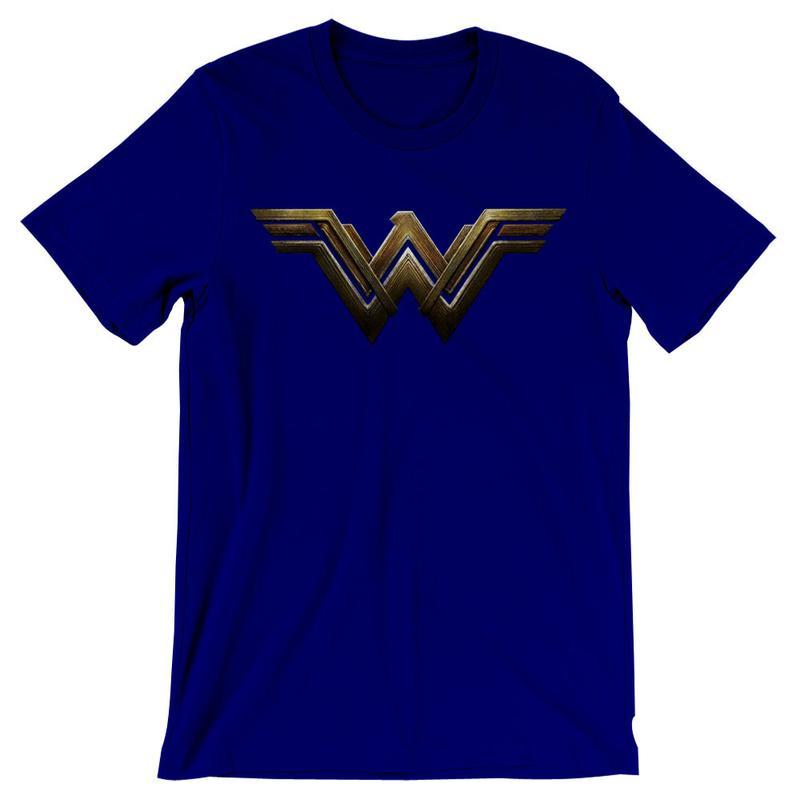 Blue Woman Logo - Wonder Woman Logo Gold Men'S T Shirt - BlueSkyTee