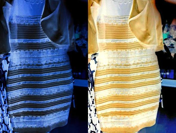 Gold White Blue Logo - The Black and Blue, White and Gold Dress Finally Explained! - ZENIA