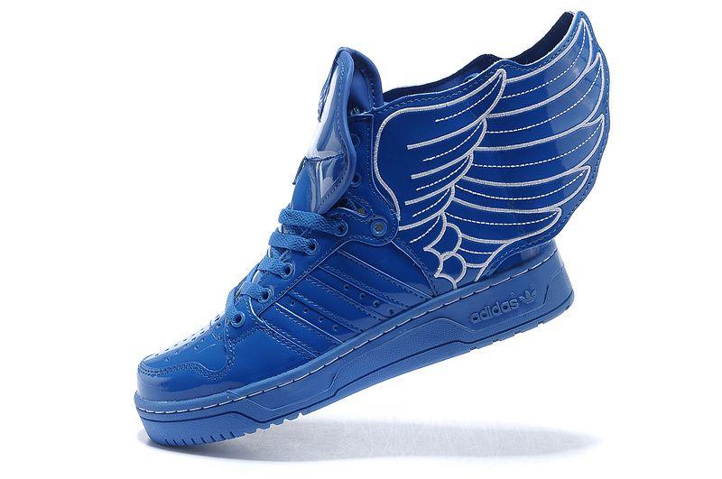Blue Shoe with Wings Logo - Adidas originals jeremy scott js wings 2.0 blue,adidas r1 black ...