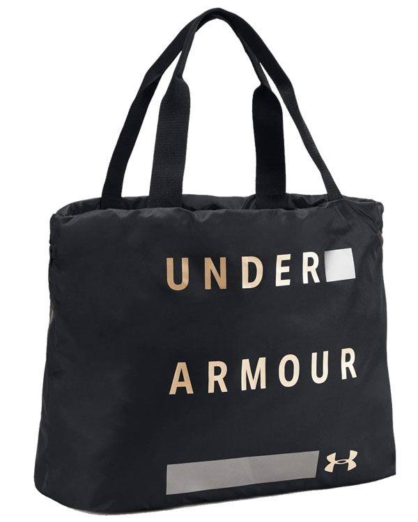 UA Logo - Under Armour Favorite Bag Black with Gold UA Logo 1308932 001
