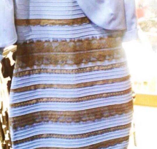 Gold White Blue Logo - Dress drama: Blue and black or white and gold? What's the science ...