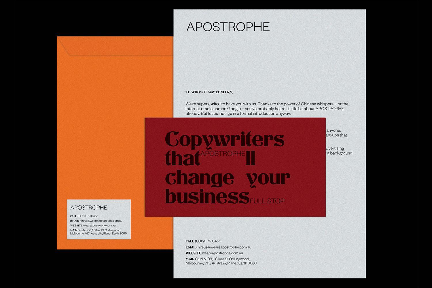 Silver Red Apostrophe Logo - Apostrophe by Gemma Mahoney — The Brand Identity