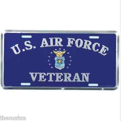 Us Air Force Old Logo - WOMAN VETERAN USAF air force logo wings military license plate frame