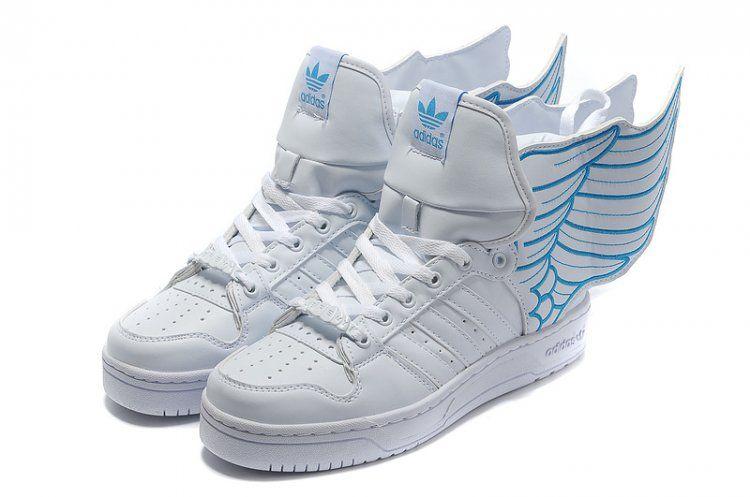 Blue Shoe with Wings Logo - UK Adidas Originals Wings White Blue Shoes q0L@_8h