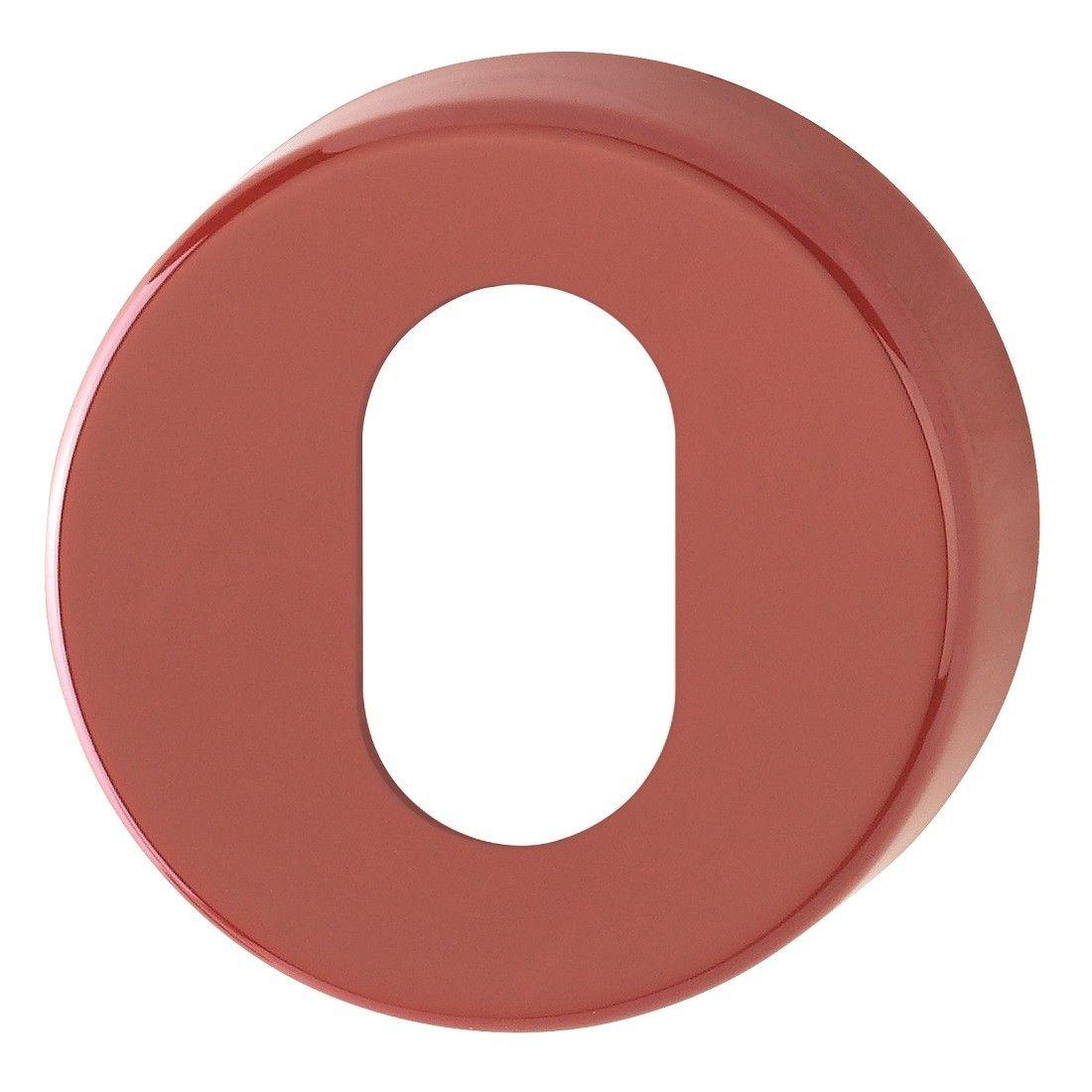 Profile with Red Oval Logo - Hoppe Nylon Oval Profile Escutcheon (pair) - Red RAL3003