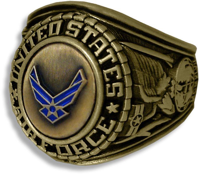 Us Air Force Old Logo - Us Air Force Rings Gold 18k