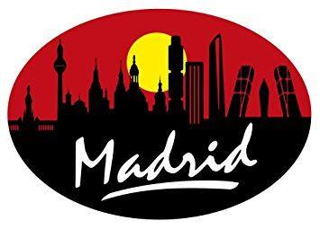 Profile with Red Oval Logo - Artimagen Oval Profile Madrid Sticker 80 x 60 mm.: Amazon.co.uk: Car