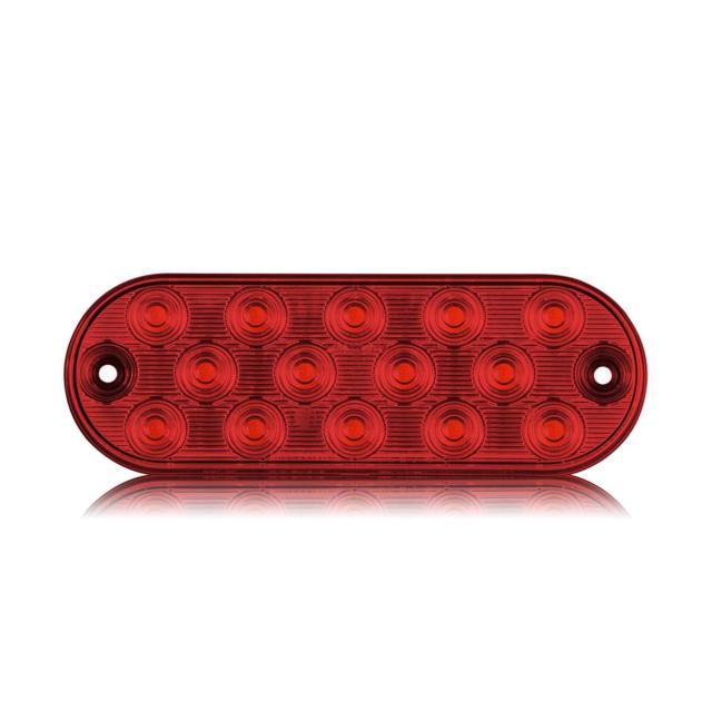 Profile with Red Oval Logo - Maxxima M63353R 6 Oval Thin Profile Surface Mount LED Warning Light