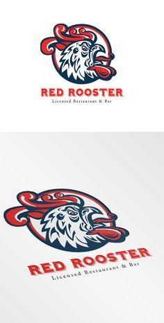 Blue Rooster Restaurant Logo - Blue Rooster Free Range Chicken Logo. Graphic & Layout