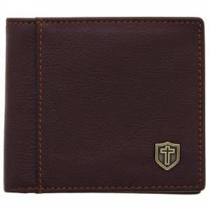 Maroon Cross and Shield Logo - Burgundy Genuine Leather Wallet W Cross Shield. Free Delivery