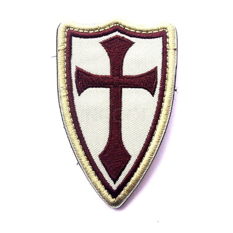 Maroon Cross and Shield Logo - Detail Feedback Questions about Shield Crusade Cross Embroidery ...