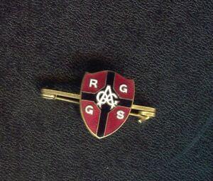 Maroon Cross and Shield Logo - Vintage Enamel Pin Brooch/ Badge: Shield Shape Black Cross on Red