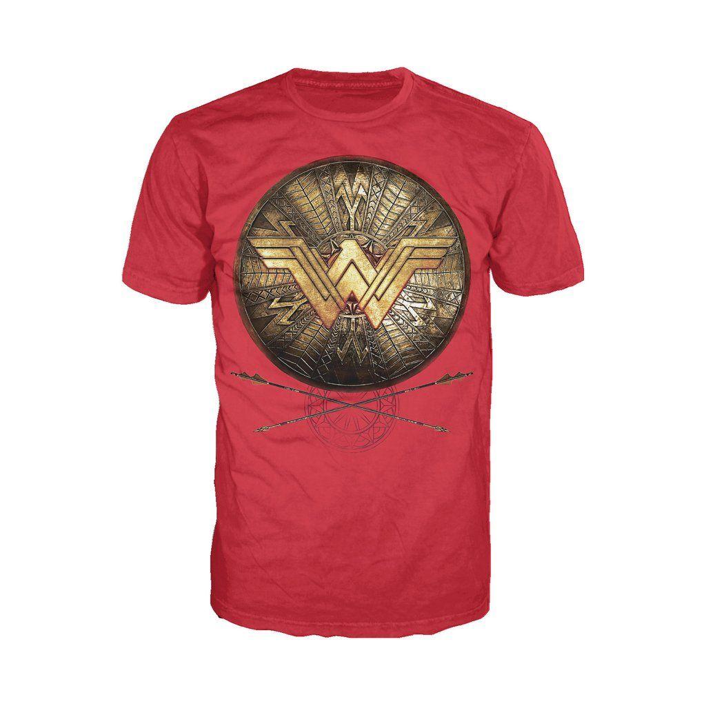 Maroon Cross and Shield Logo - DC Wonder Woman Logo 3D Shield Official Men's T-shirt (Red) – Urban ...