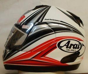 Profile with Red Oval Logo - Arai Profile Dynamic Red motorcycle helmet Long oval shape Honda
