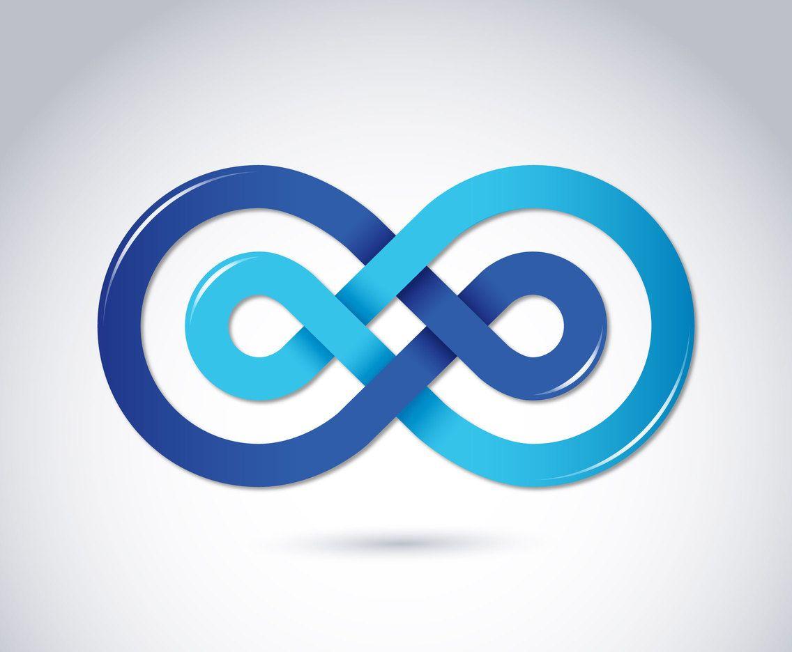 Eternity Circle Logo - Blue Eternity Symbol Vector Art & Graphics | freevector.com