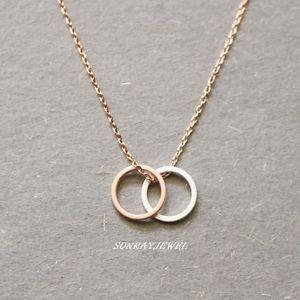 Eternity Circle Logo - Rose gold Eternity Circle necklace, Geometric necklace, Simple ...