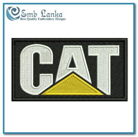 Cat Machine Logo - Caterpillar Logo 4 Embroidery Design | Emblanka.com | Logo Machine ...