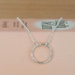 Eternity Circle Logo - Silver Karma Necklace Eternity Infinity Ring Circle chain