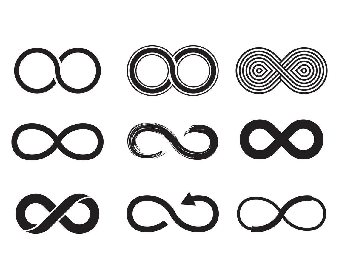 Eternity Circle Logo - Black Eternity Symbol Vector Vector Art & Graphics