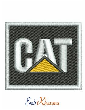 Cat Machine Logo - cat caterpillar logo Embroidery Design