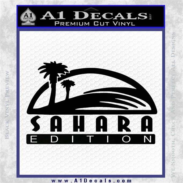 Jeep Wrangler Sahara Logo - Jeep Wrangler Sahara Edition Fender Decal Sticker A1 Decals