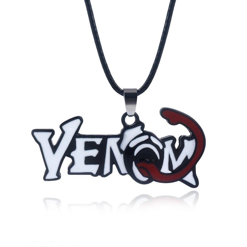 Spider -Man 3 Logo - US $2.2. Marvel Movie Venom Necklaces Spiderman Venom Letter Mask Spider Logo Pendant Choker The Avengers 3 Series Men Jewelry In Chain Necklaces