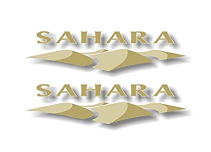 Jeep Wrangler Sahara Logo - Amazon.com: 2 Sahara Dunes Vinyl 9