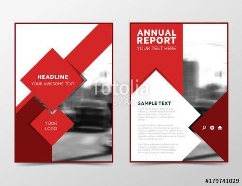 Red Magazine Logo - Modern technology annual report cover, brochure design, business ...