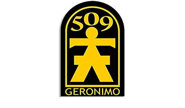 Geronimo Logo - American Vinyl 509th Geronimo Insignia Sticker Army
