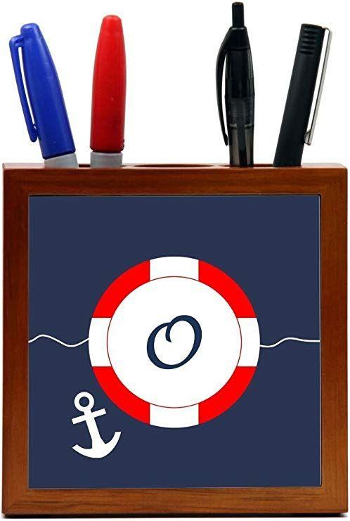 Red and Blue Anchor and Arrow Logo - Amazon.com : Rikki Knight Letter O S.O.S Red White on Blue Anchor ...